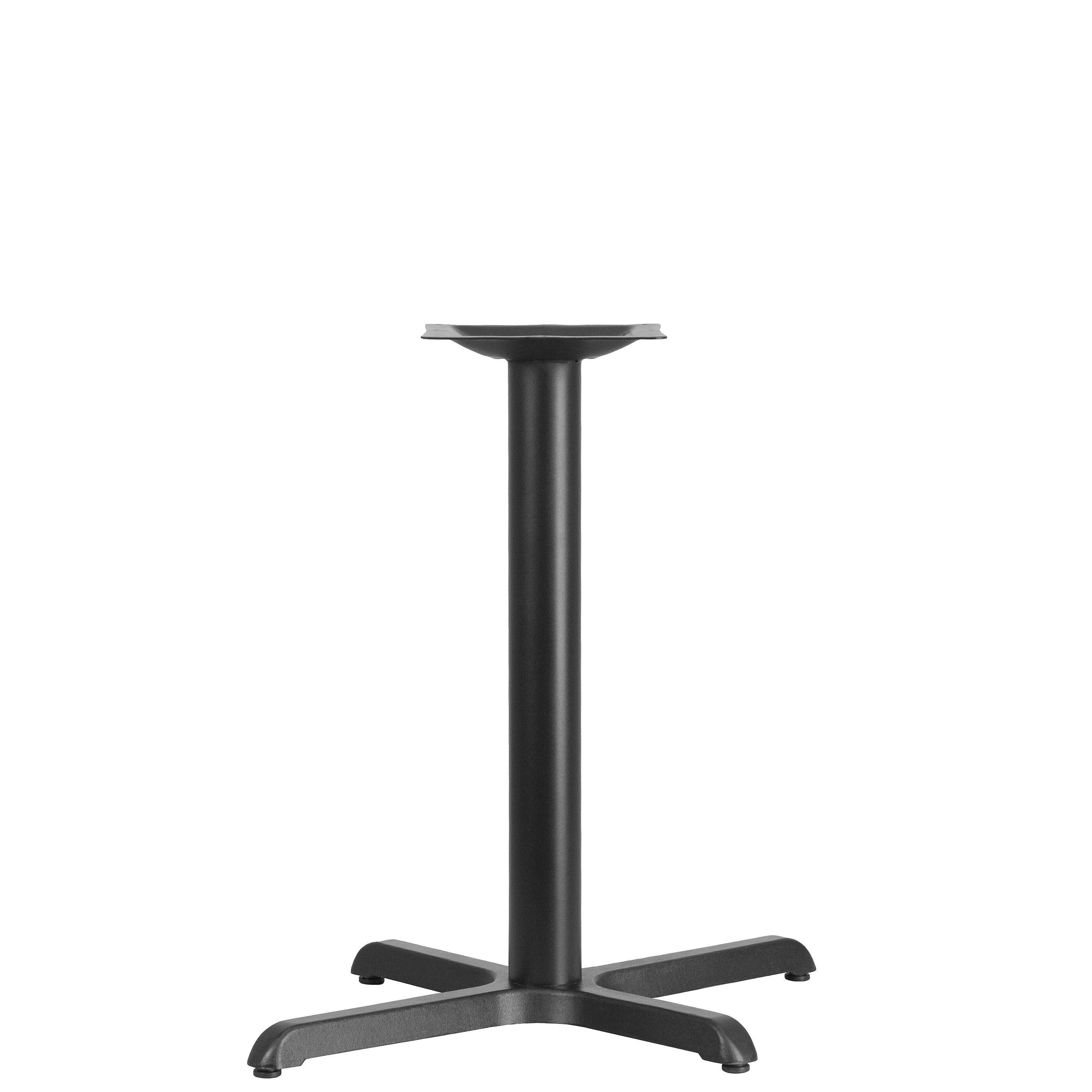Flash Furniture 22" x 30" Cast Iron Restaurant Table X-Base With 3" Dia. Table Height Column, Black