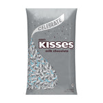 HERSHEY'S KISSES Milk Chocolate Candy Bulk Bag, Silver Foils, 60 oz., 400/Bag (HEC14208)