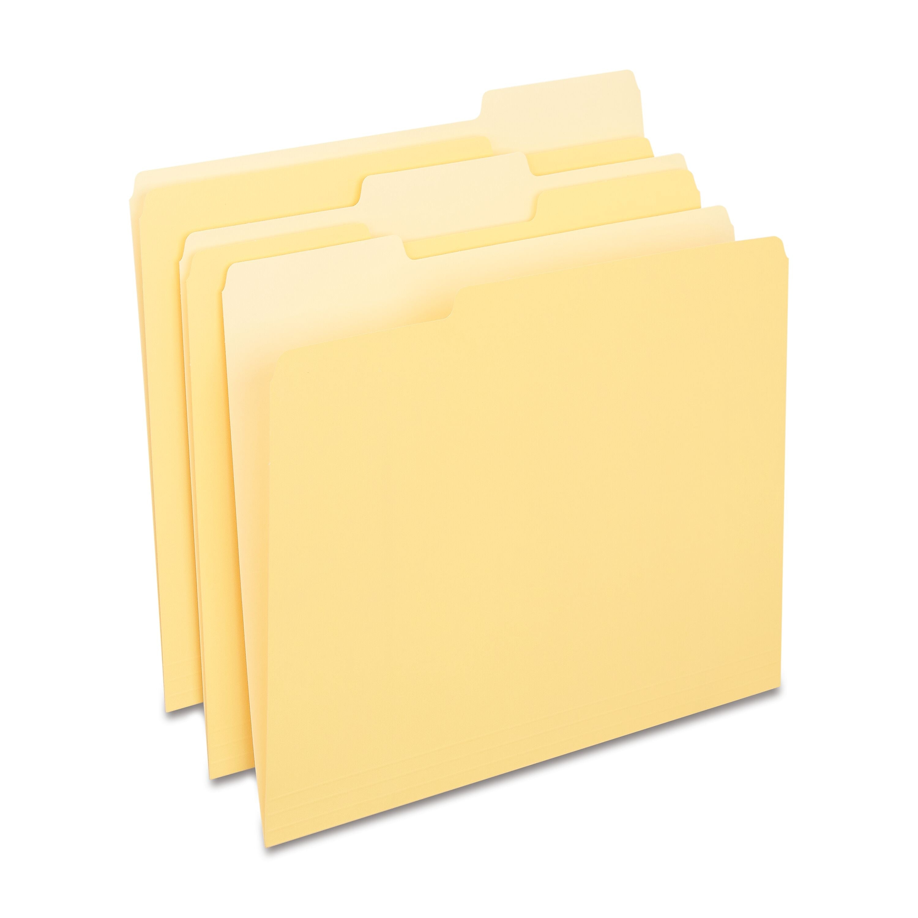 Staples File Folders, 1/3-Cut Tab, Letter Size, Yellow, 24/Pack (ST13844-CC)