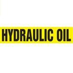 Accuform Self-Stick Pipe Marker, HYDRAULIC OIL, 1-1/2" to 2", Black/Yellow (RPK443SSB)