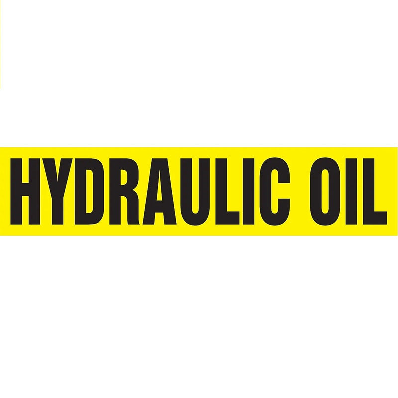 Accuform Self-Stick Pipe Marker, HYDRAULIC OIL, 1-1/2" to 2", Black/Yellow (RPK443SSB)