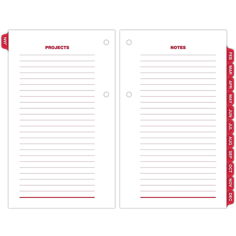 2026 AT-A-GLANCE 6" x 3.5" Daily Calendar Refill Pages, White/Black (E717T-50-26)