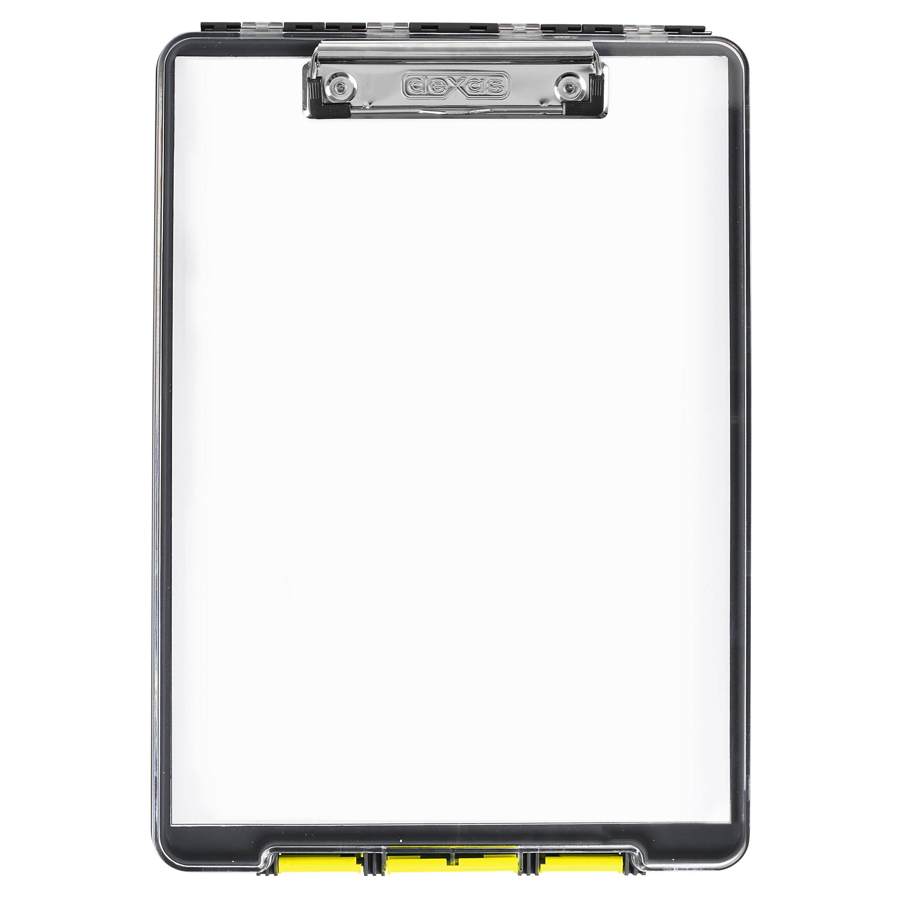 Dexas International ClearView Clipcase Storage Clipboard, Letter Size, Gray/Yellow (5717-803)