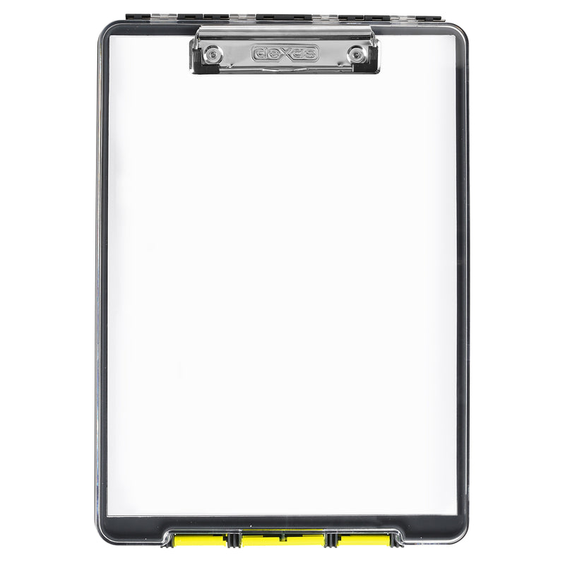 Dexas International ClearView Clipcase Storage Clipboard, Letter Size, Gray/Yellow (5717-803)
