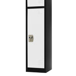 AdirOffice 72" Single Tier Black and White Storage Locker, 4/Pack (ADI629-201-B-W-PKG-4)