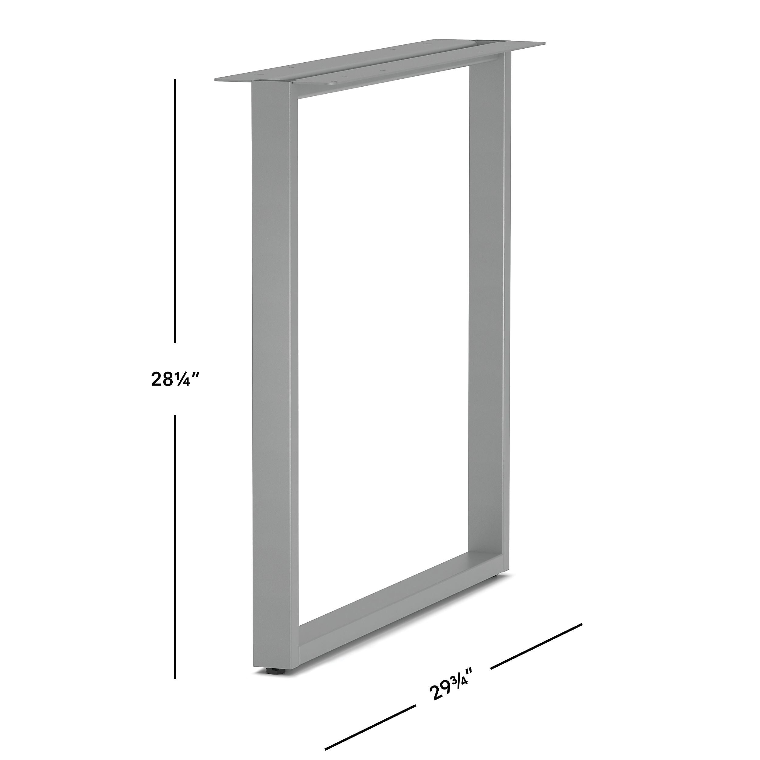 HON Voi 28"H x 30"D Steel O-Leg Support for Worksurface, Silver (HLSL3028O.PR6)