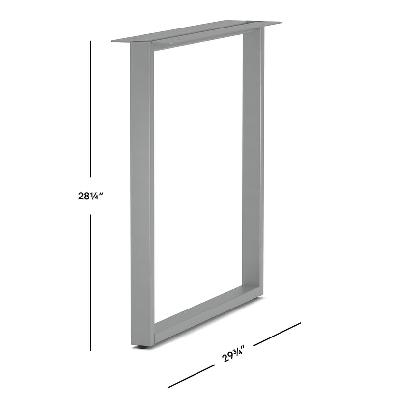 HON Voi 28"H x 30"D Steel O-Leg Support for Worksurface, Silver (HLSL3028O.PR6)