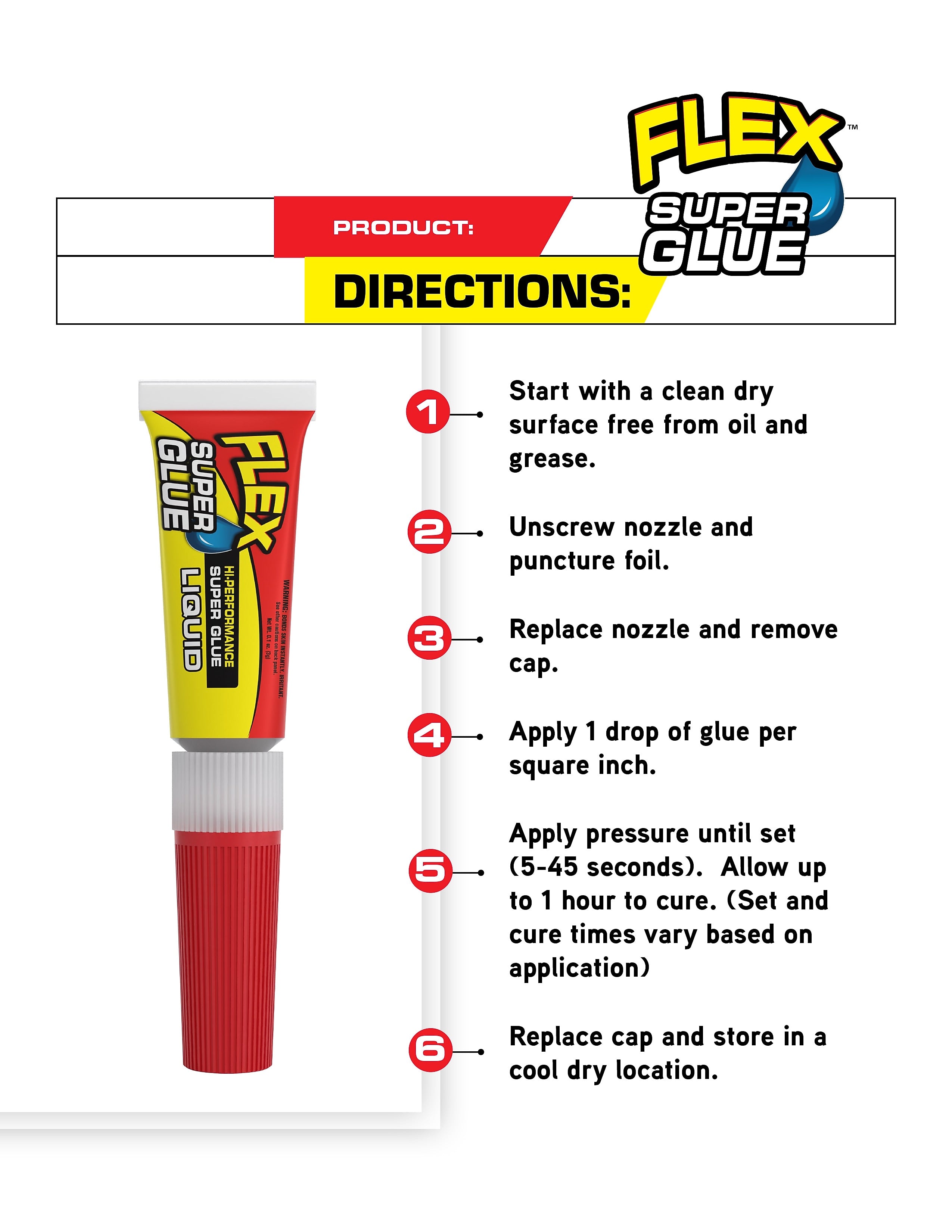 Flex Seal Gel Super Glue, 0.2 oz., Clear, 2 Tubes/Pack, 8/Pack (SGGEL2X3-CS)