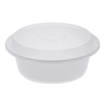 Pactiv Evergreen Newspring VERSAtainer Microwavable Containers, Round, 32 oz, 7 x 7 x 2.75, White/Clear, Plastic, 150/Carton