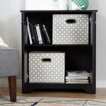 South Shore Vito Small 2-Door Storage Cabinet, Pure Black (10329)