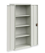 OIF 66"H Steel Storage Cabinet with 3 Shelves, Light Gray (CM6615LG)