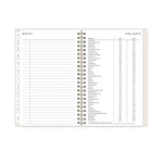 2026 Blue Sky Bespoke Letterpress Cream Hearts 5" x 8" Calendar Year Weekly & Monthly Planner, Plastic Cover (156228)