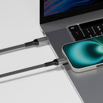 CODi 6' USB-C to USB-C Braided Nylon Charge & Sync Cable, Black (A01069)