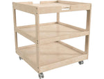 Flash Furniture Bright Beginnings Mobile 2-Section Storage Cart, 26.5"H x 23.5"W x 23.5"D, Brown (MK-ME14795-GG)