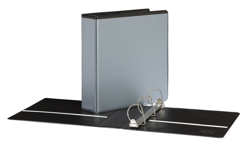 Cardinal XtraLife ClearVue Heavy Duty 2" 3-Ring Non-View Binders, D-Ring, Black (26321)