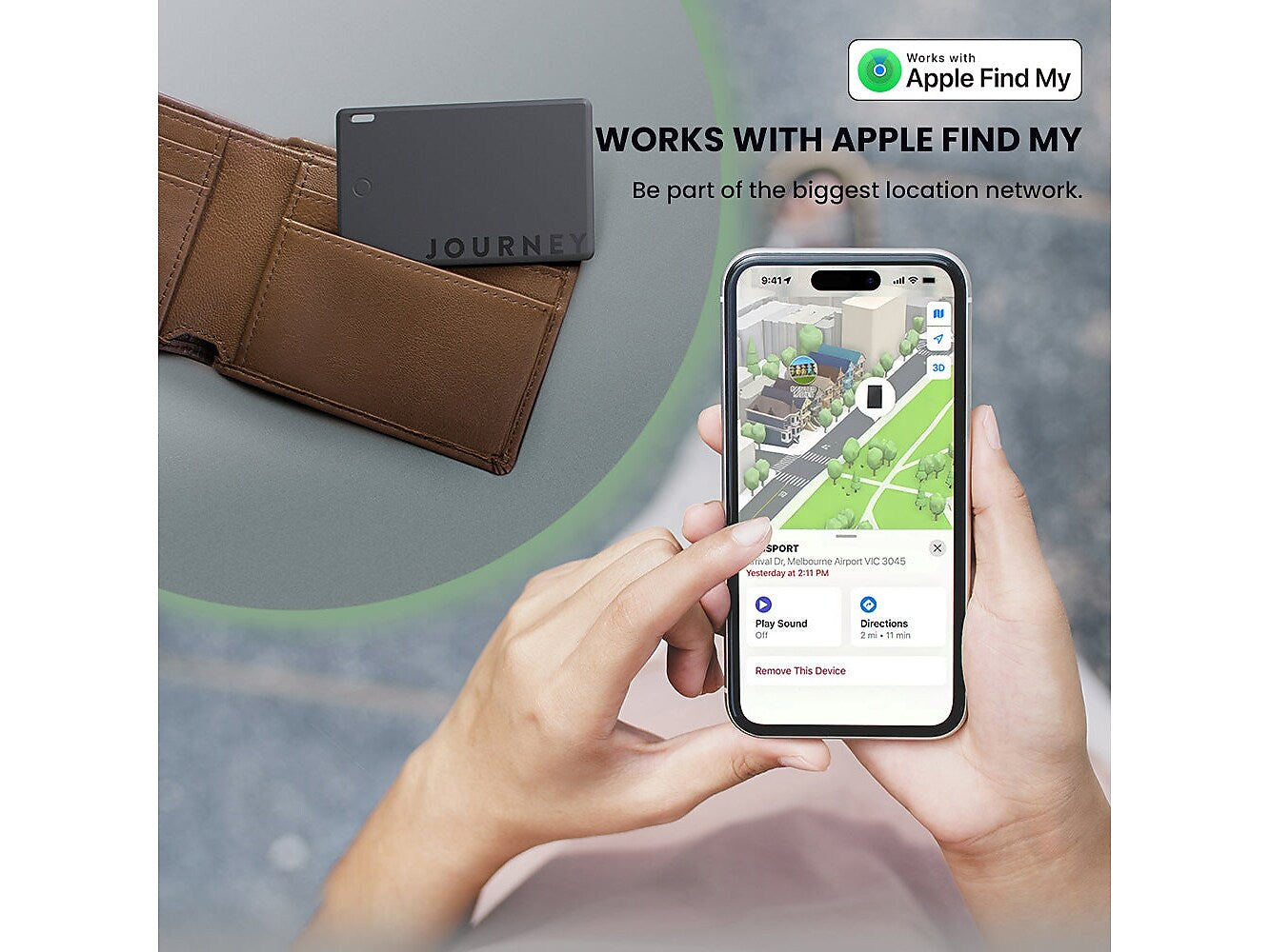 JOURNEY LOC8 Bluetooth Tracker, Black (JSTCBK)