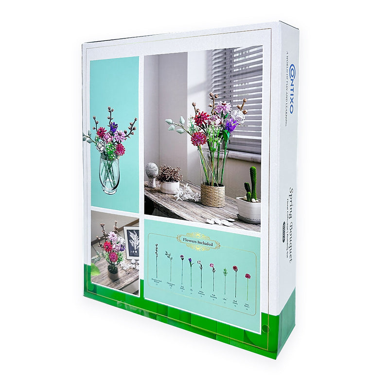 Contixo BK03 Spring Bouquet Floral Collection Building Block Set, 1,237 Pieces (CNXBK03)