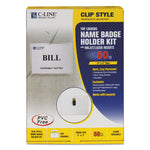 Name Badge Kits, Top Load, 4 X 3, Clear, 50/box