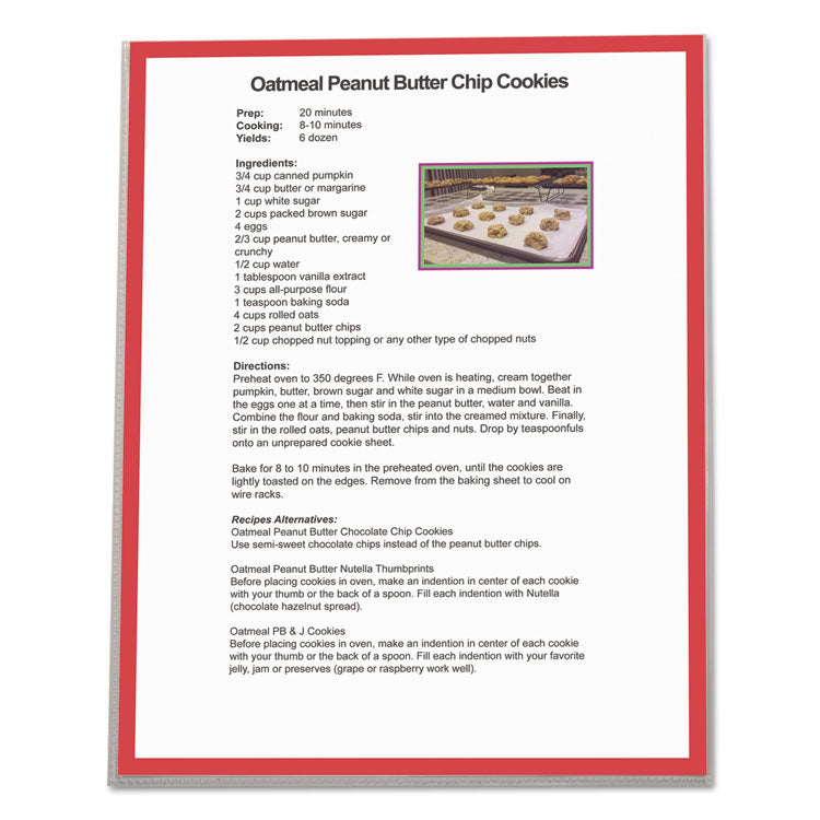 No-Hole Polypropylene Sheet Protectors, Heavy-Duty, Unpunched, Top Load 8.5 x 11 Insert, Clear Front, 25/Box