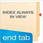 Pendaflex End Tab File Folder, Straight Cut, Legal Size, Manila, 100/Box (H210D)