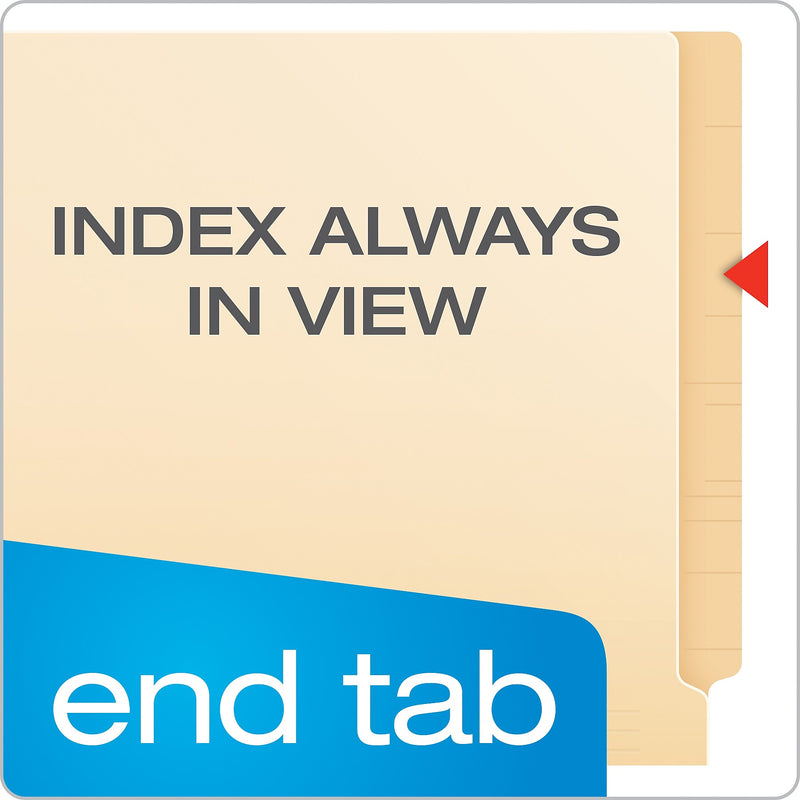 Pendaflex End Tab File Folder, Straight Cut, Legal Size, Manila, 100/Box (H210D)