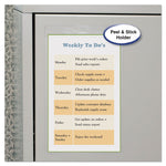 Self-Adhesive Poly Shop Ticket Holders, Super Heavy-Duty, Top Load 5 x 8 Insert, Clear Front, 50/Box