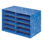Bankers Box Classroom Collection 10-Compartment Mail Sorters, 19.5" x 12.375", Blue (3384201)