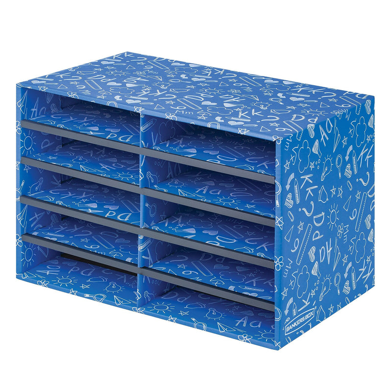 Bankers Box Classroom Collection 10-Compartment Mail Sorters, 19.5" x 12.375", Blue (3384201)