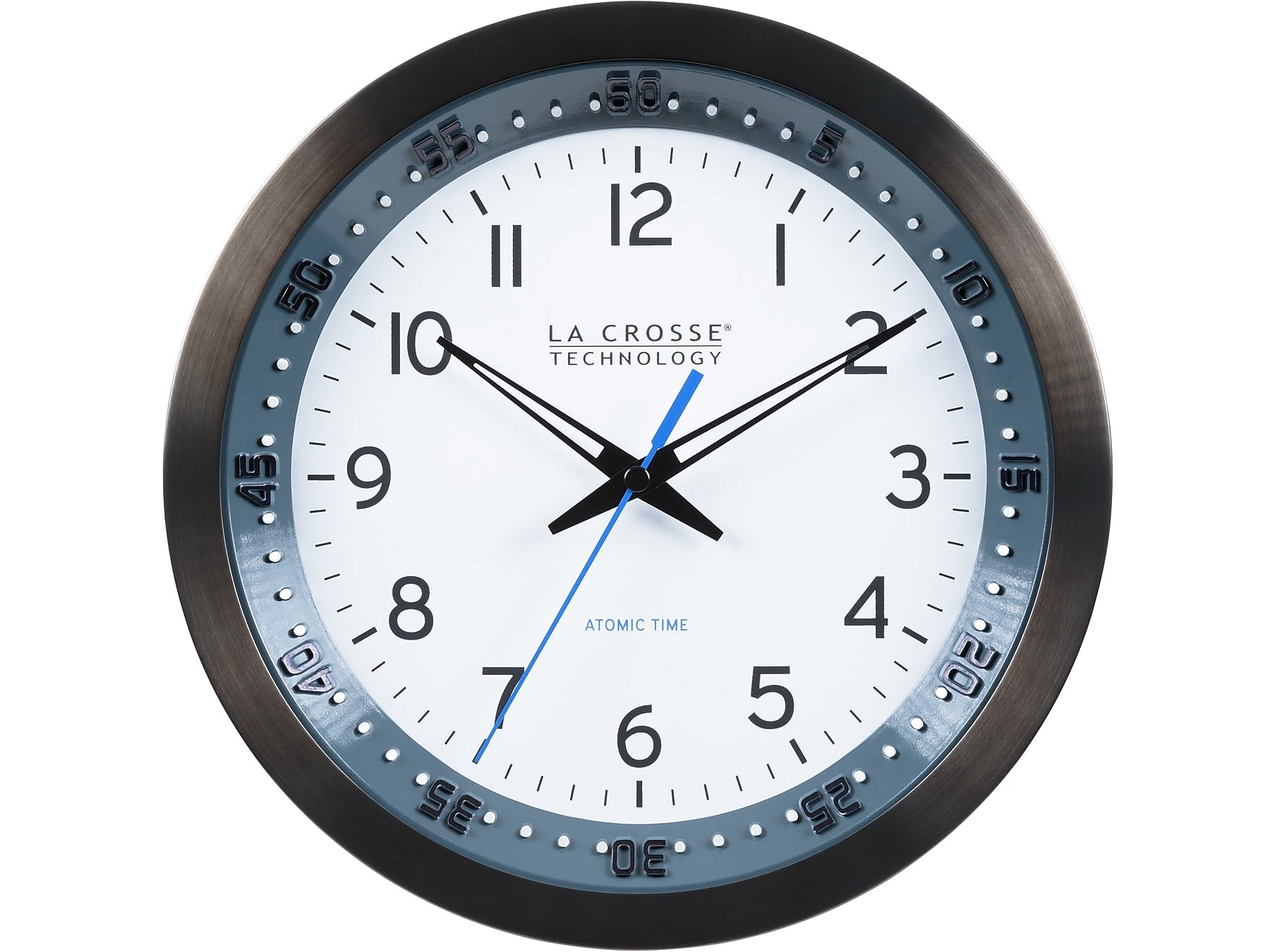 La Crosse Technology Atomic Wall Clock, Metal, 10" (404-54667)