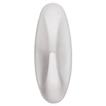 General Purpose Designer Hooks, Medium, Plastic, White, 3 lb Capacity, 2 Hooks and 4 Strips/Pack