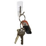 General Purpose Wire Hooks, Small, Metal, White, 0.5 lb Capacity, 3 Hooks and 4 Strips/Pack