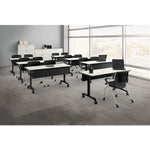 Motivate Nesting/Stacking Flex-Back Chair, Supports Up to 300 lb, 19.25" Seat Height, Onyx Seat, Black Back, Platinum Base