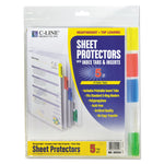 Sheet Protectors with Five Assorted Index Tabs, Heavy-Duty, Side: 3-Hole Punched, Top Load 8.5 x 11 Insert, Clear, 5/Set