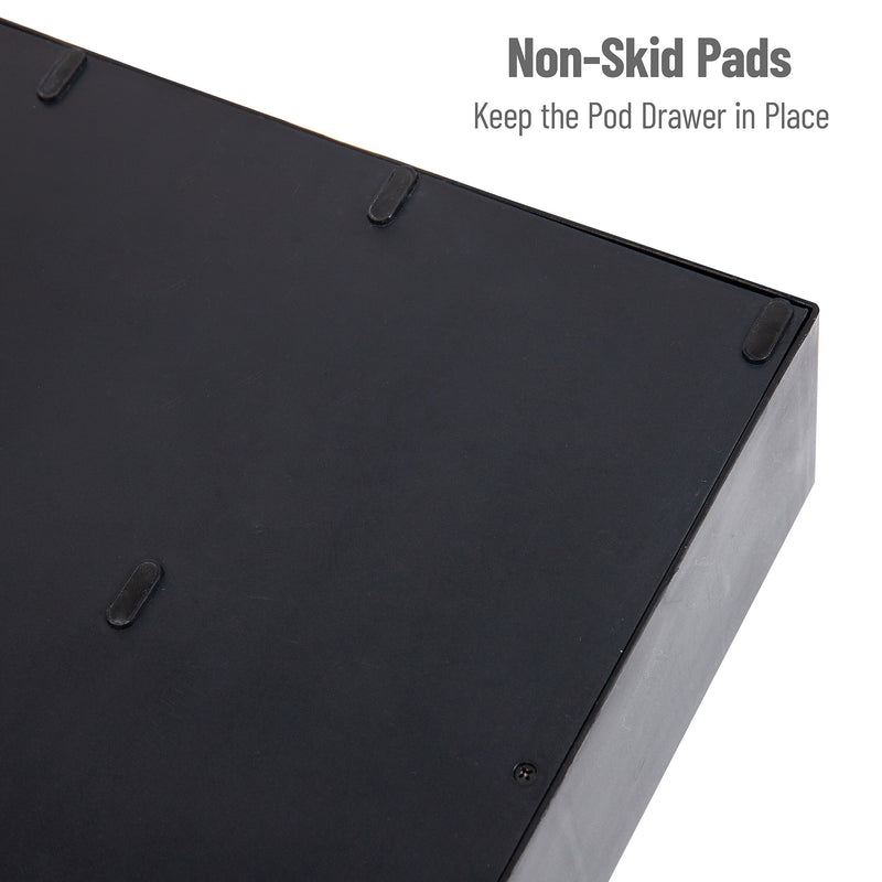 Mind Reader Plastic 2-Tier 6-Drawer Coffee Pod Storage Drawer, 72 Pod Capacity, Black (TRY6PC-BLK)