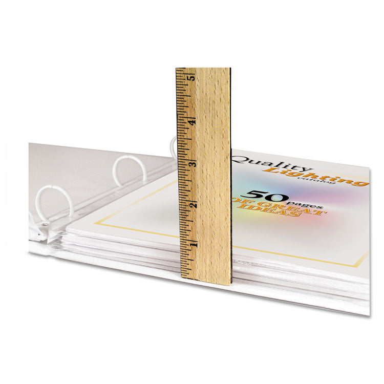 High-Capacity Sheet Protectors, Heavy-Duty, Side: 3-Hole Punched, Top Load 8.5 x 11 Insert, Clear Front, 25/Box