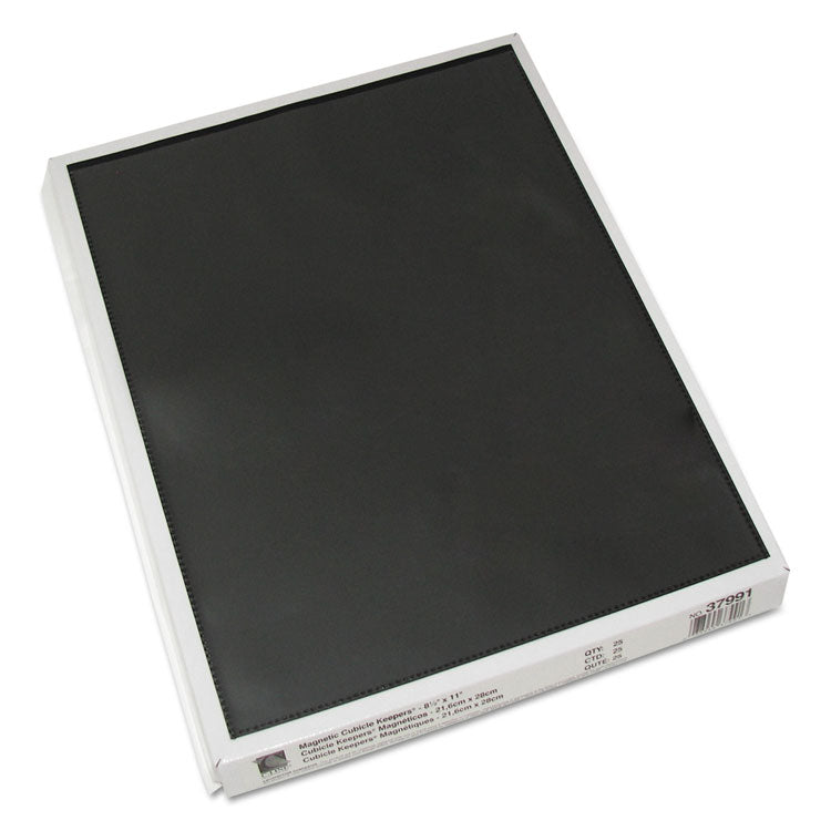 Magnetic Cubicle Keepers Display Holders, 9.2 x 11.69, Magnetic Mount, Clear, 25/Pack