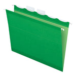 Pendaflex Ready-Tab Premium Reinforced Hanging File Folder, 5-Tab, Letter, Bright Green, 25/Box (42626)