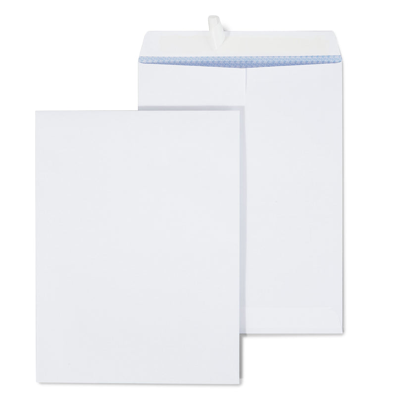 Staples Self Seal Security Tinted Catalog Envelopes, 9" x 12", White, 100/Box (21574)