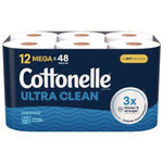 Cottonelle Ultra CleanCare Toilet Paper, 1-Ply, White, 284 Sheets/Roll, 12 Rolls/Case, 4 Cases/Carton (KCM55480)