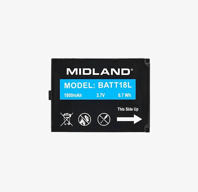 Midland BizTalk Lithium Ion Battery Pack, Black (BATT18L)