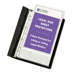 Polypropylene Sheet Protectors, Heavy-Duty, Side: 7-Hole Punched, Top Load 8.5 x 14 Insert, Clear Front, 50/Box