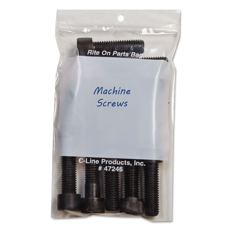 Write-On Poly Bags, 2 Mil, 4" X 6", Clear, 1,000/carton