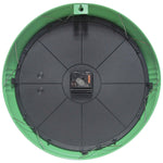 Infinity Instruments Round Retro Green Wall Clock, Aluminum, 15" (10940GR-15)