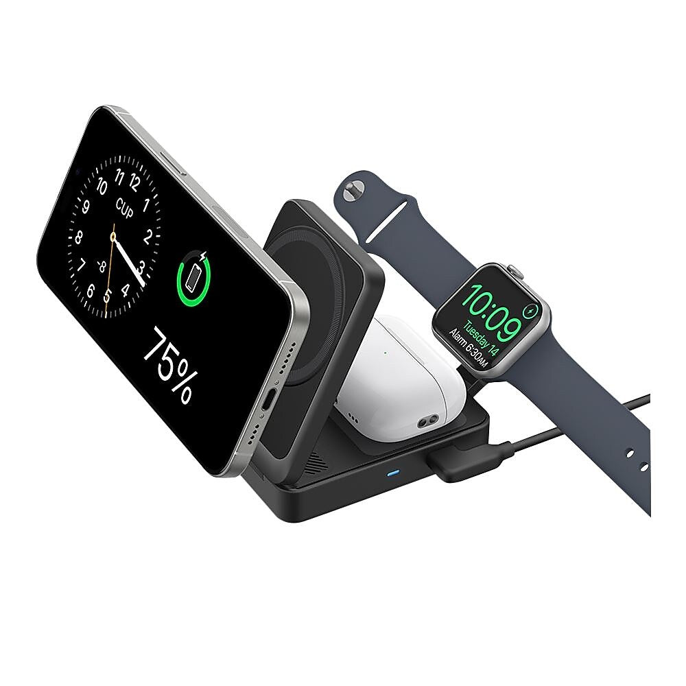 Anker MagGo Foldable 3 in 1 Wireless Charging Station, Black (B2557J11-1)