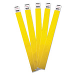 Crowd Management Wristbands, Sequentially Numbered, 9.75" x 0.75", Yellow, 500/Pack