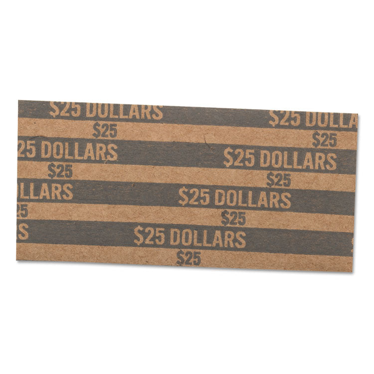 Flat Coin Wrappers, Dollar Coin, $25, Pop-Open Wrappers, 1000/box
