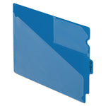 Colored Poly End Tab "Out" Guides, 1/3-Cut: Center Position, For Letter Size Files, Blue, 50/Box