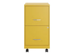 Space Solutions SOHO Smart File 2-Drawer Mobile Vertical File Cabinet, Letter Size, Lockable, Goldfinch (25276)