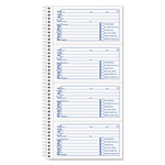 Second Nature Phone Call Book, Two-Part Carbonless, 5 x 2.75, 4 Forms/Sheet, 400 Forms Total