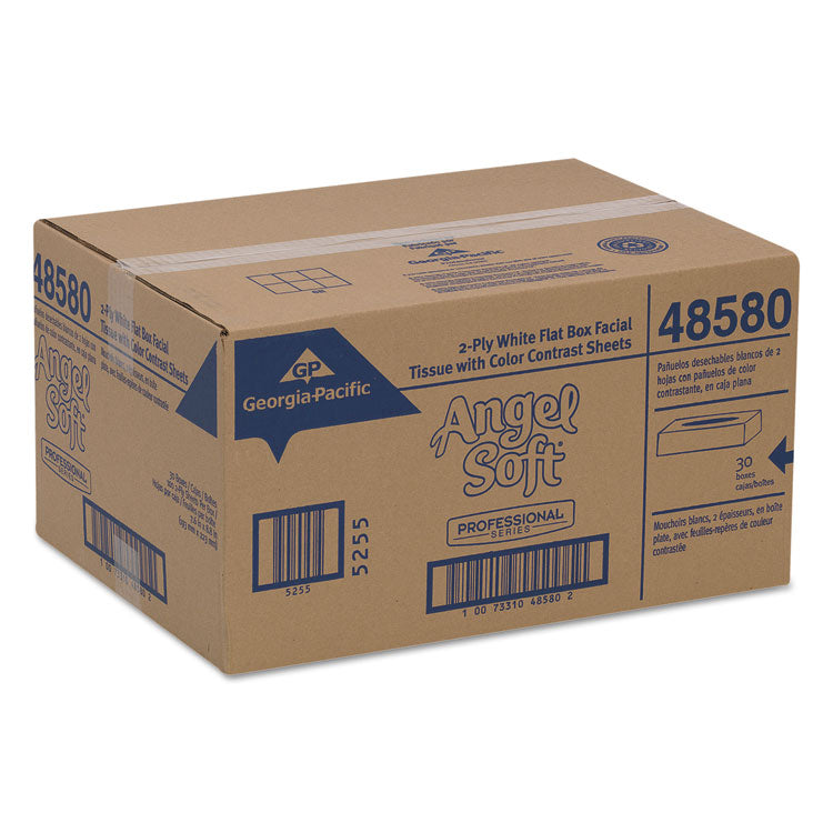 Premium Facial Tissues in Flat Box, 2-Ply, White, 100 Sheets, 30 Boxes/Carton